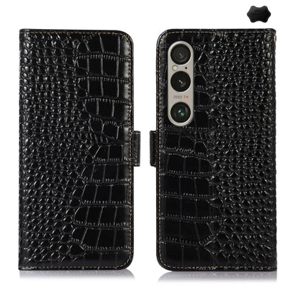 Crocodile Top Layer Cowhide Leather Phone Case