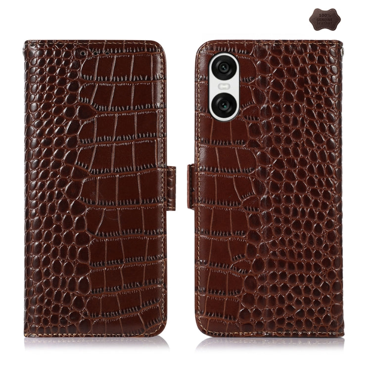 Crocodile Top Layer Cowhide Leather Phone Case