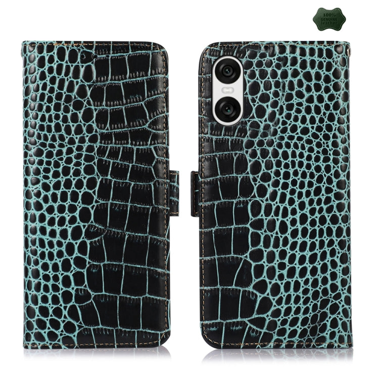 Crocodile Top Layer Cowhide Leather Phone Case