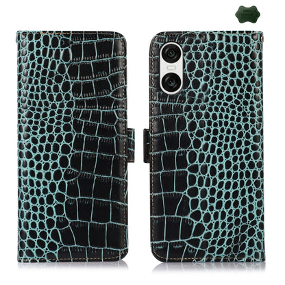 Crocodile Top Layer Cowhide Leather Phone Case