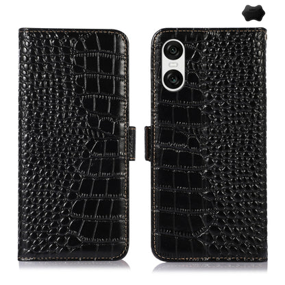 Crocodile Top Layer Cowhide Leather Phone Case