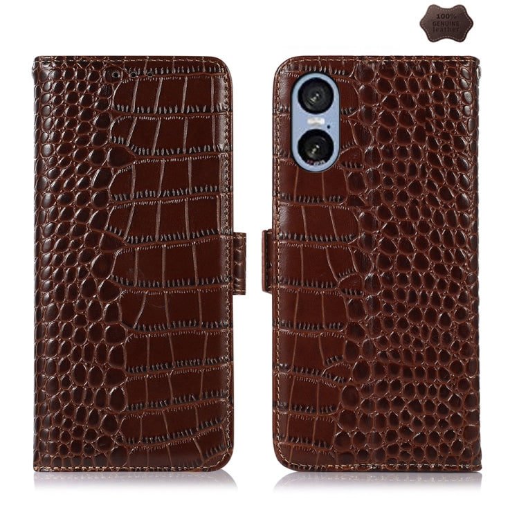 Crocodile Top Layer Cowhide Leather Phone Case