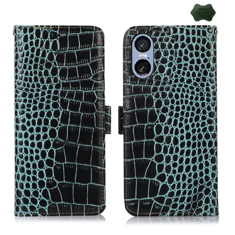 Crocodile Top Layer Cowhide Leather Phone Case