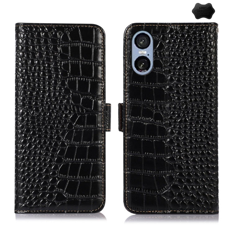 Crocodile Top Layer Cowhide Leather Phone Case