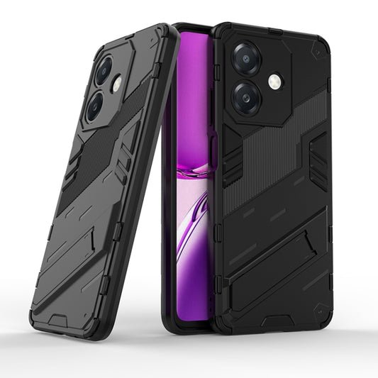 Punk Armor 2 in 1 PC + TPU Phone Case with Holder, For OPPO A3X 5G India, For OPPO Reno12 Pro Global, For OPPO Reno12 Global
