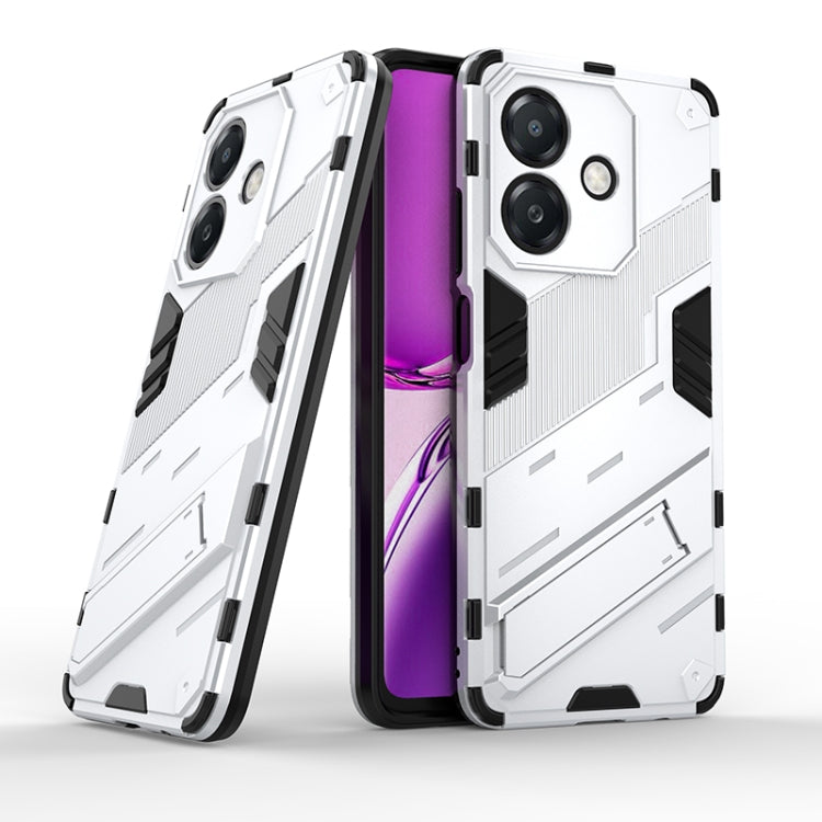 Punk Armor 2 in 1 PC + TPU Phone Case with Holder, For OPPO A3X 5G India, For OPPO Reno12 Pro Global, For OPPO Reno12 Global