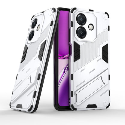 Punk Armor 2 in 1 PC + TPU Phone Case with Holder, For OPPO A3X 5G India, For OPPO Reno12 Pro Global, For OPPO Reno12 Global