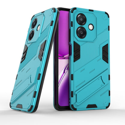 Punk Armor 2 in 1 PC + TPU Phone Case with Holder, For OPPO A3X 5G India, For OPPO Reno12 Pro Global, For OPPO Reno12 Global