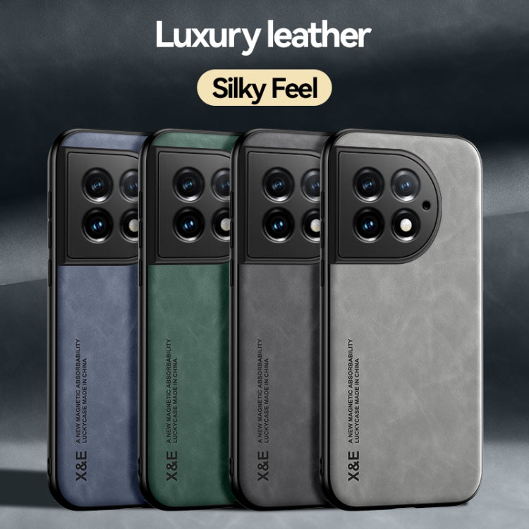 Skin Feel Magnetic Leather Back Phone Case, For OnePlus Ace 2 Pro
