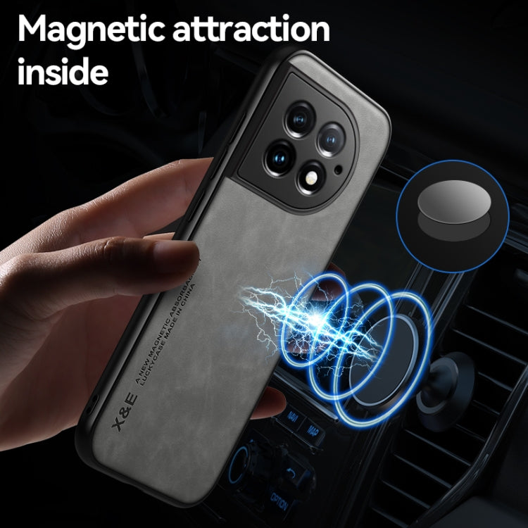 Skin Feel Magnetic Leather Back Phone Case