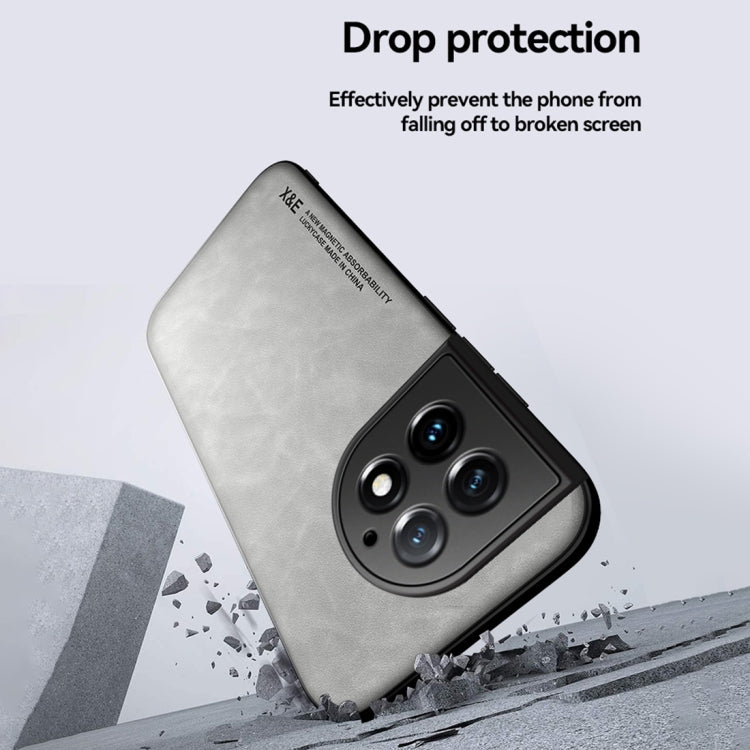 Skin Feel Magnetic Leather Back Phone Case, For OnePlus Ace 2 Pro