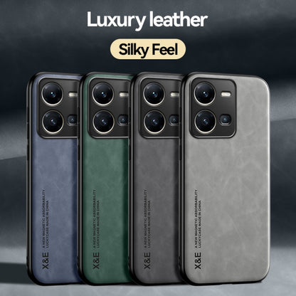 Skin Feel Magnetic Leather Back Phone Case