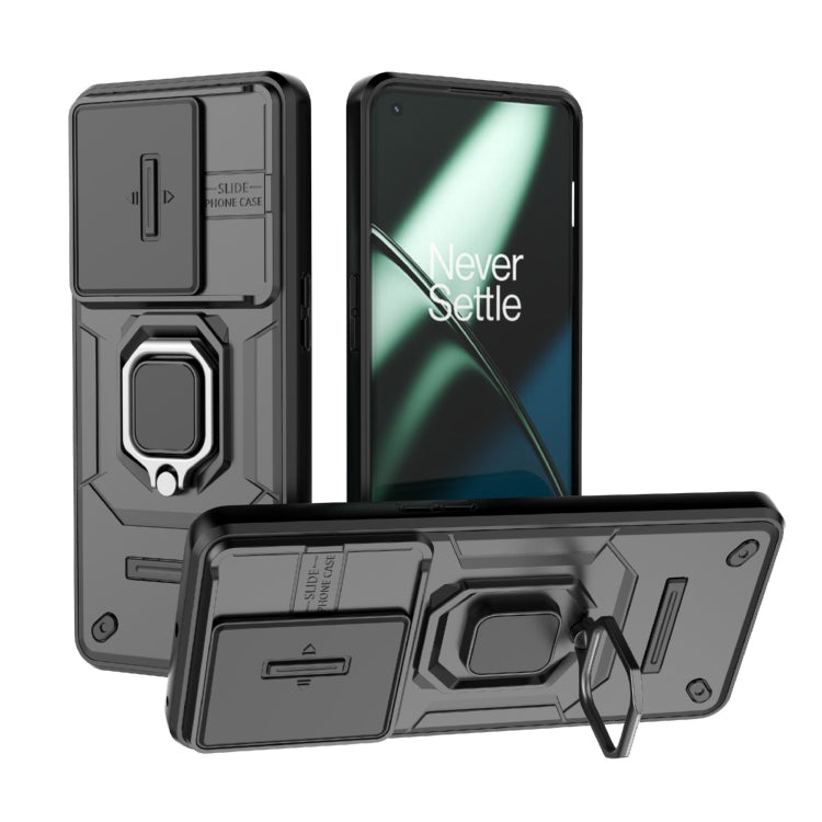 Sliding Camshield TPU + PC Shockproof Phone Case with Holder