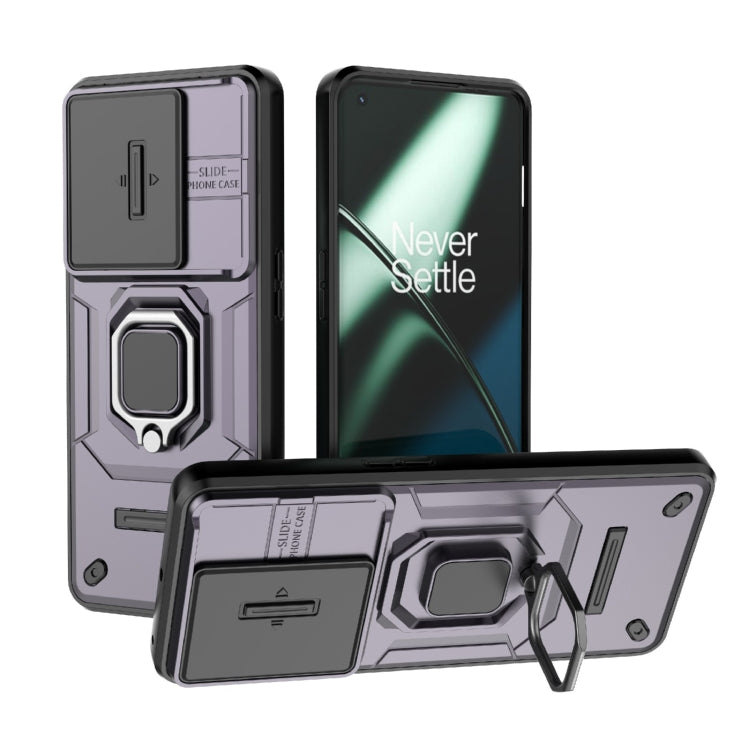 Sliding Camshield TPU + PC Shockproof Phone Case with Holder