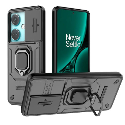 Sliding Camshield TPU + PC Shockproof Phone Case with Holder, For OnePlus Nord CE3 5G, For OnePlus Nord CE 3 Lite 5G, For OnePlus 11R 5G, For OnePlus 11 5G