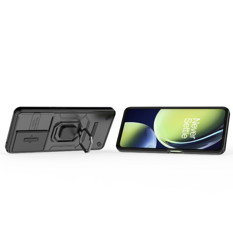 Sliding Camshield TPU + PC Shockproof Phone Case with Holder