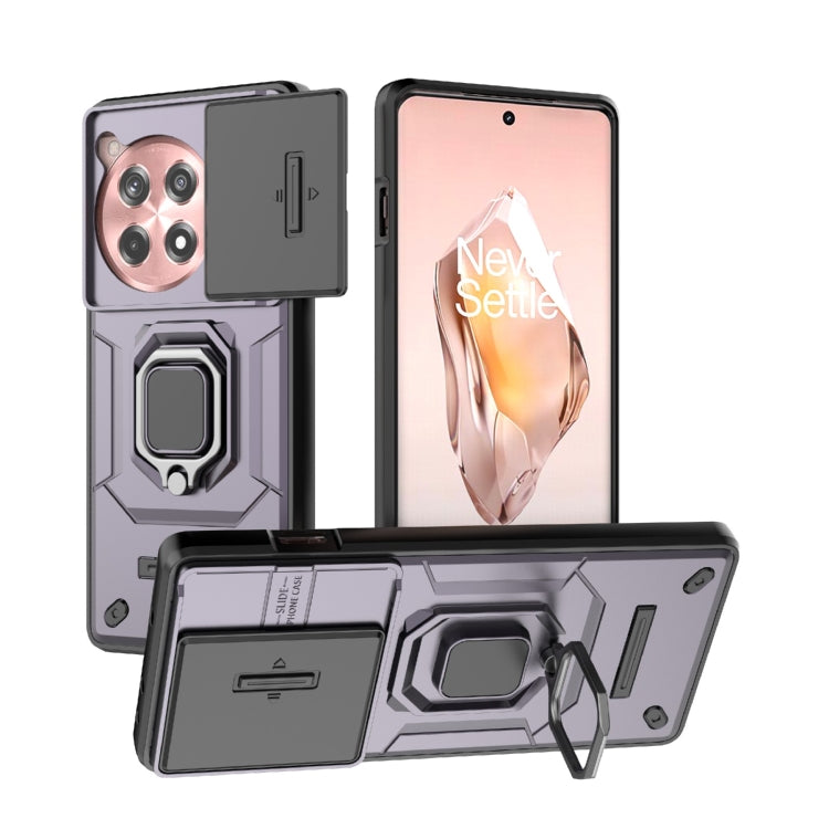 Sliding Camshield TPU + PC Shockproof Phone Case with Holder