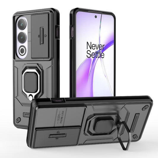 Sliding Camshield TPU + PC Shockproof Phone Case with Holder, For OnePlus ACE 3V, For OnePlus Nord CE4 5G Global, For OnePlus ACE 3 5G, For OnePlus 12 5G