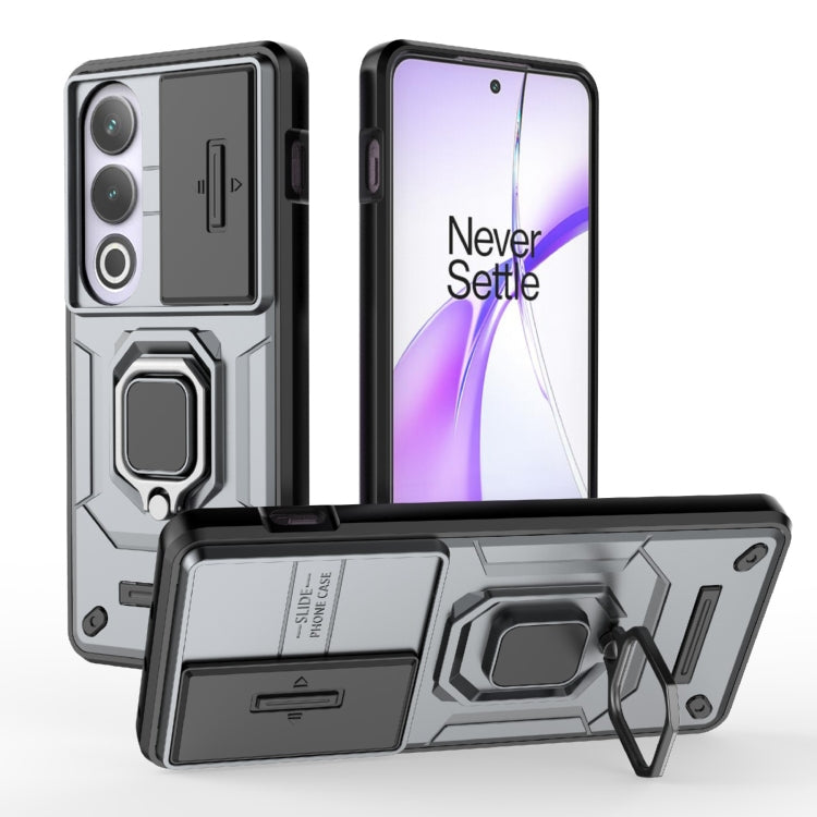 Sliding Camshield TPU + PC Shockproof Phone Case with Holder, For OnePlus 13 5G, For OnePlus Nord 4 5G Global, For OnePlus Ace 3 Pro 5G, For OnePlus ACE 3V