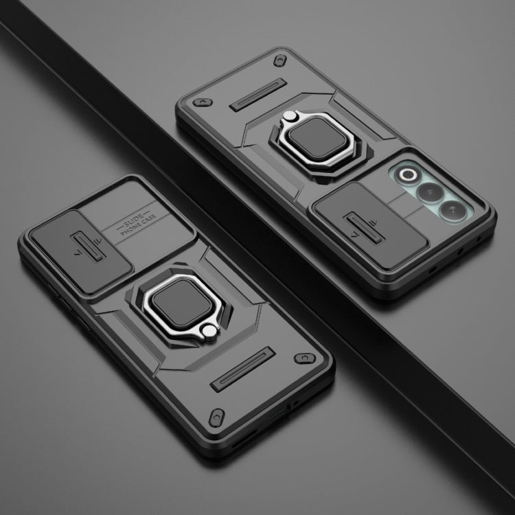 Sliding Camshield TPU + PC Shockproof Phone Case with Holder