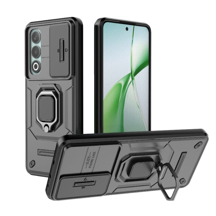 Sliding Camshield TPU + PC Shockproof Phone Case with Holder