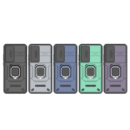 Sliding Camshield TPU + PC Shockproof Phone Case with Holder