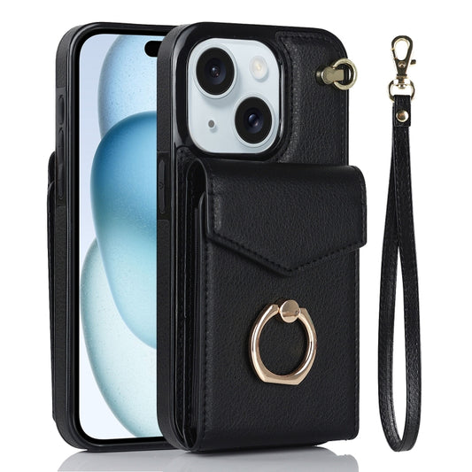 Ring Holder RFID Card Slot Phone Case, For iPhone 15