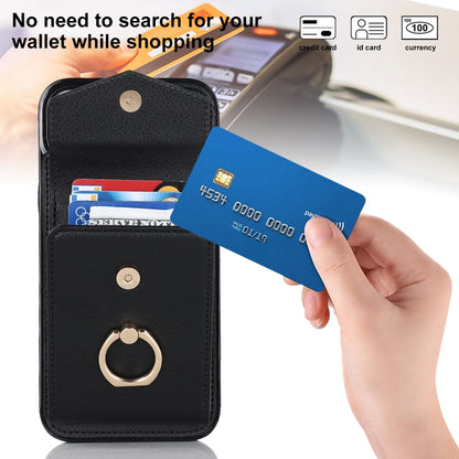 Ring Holder RFID Card Slot Phone Case, For iPhone 15