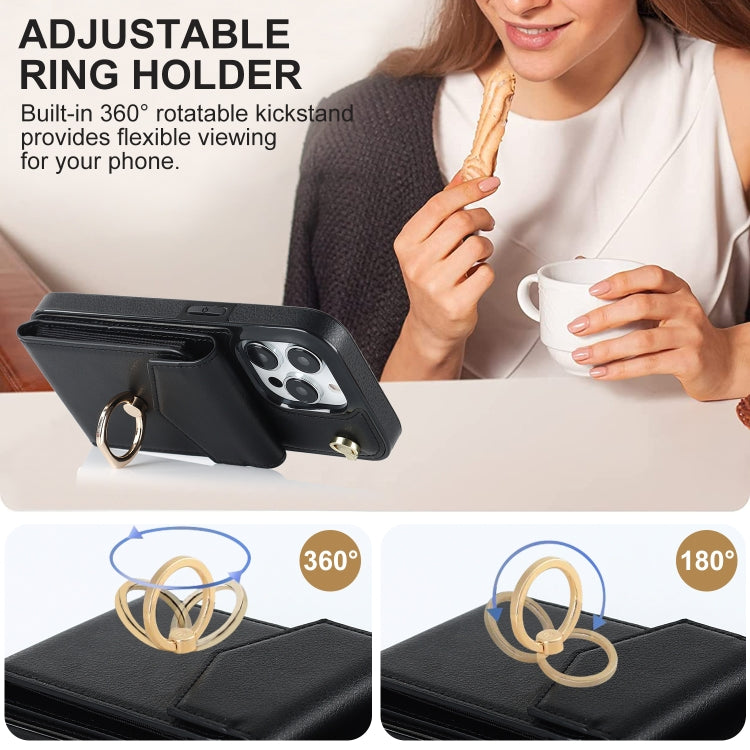 Ring Holder RFID Card Slot Phone Case, For iPhone 15