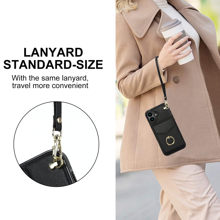Ring Holder RFID Card Slot Phone Case, For iPhone 16, For iPhone 15 Pro Max, For iPhone 15 Pro, For iPhone 15 Plus