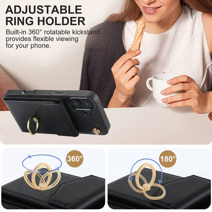 Ring Holder RFID Card Slot Phone Case, For iPhone 16, For iPhone 15 Pro Max, For iPhone 15 Pro, For iPhone 15 Plus