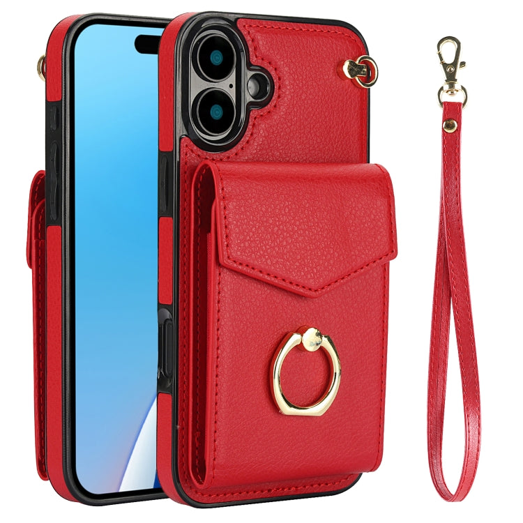 Ring Holder RFID Card Slot Phone Case, For iPhone 16, For iPhone 15 Pro Max, For iPhone 15 Pro, For iPhone 15 Plus