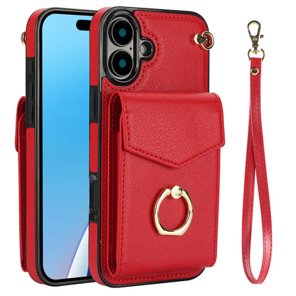 Ring Holder RFID Card Slot Phone Case, For iPhone 16, For iPhone 15 Pro Max, For iPhone 15 Pro, For iPhone 15 Plus