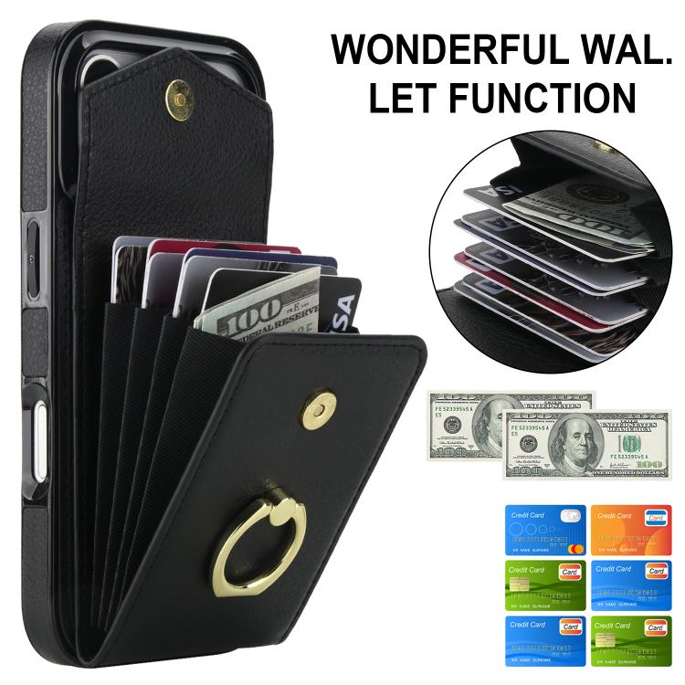 Ring Holder RFID Card Slot Phone Case, For iPhone 18 Pro / 17 Pro, For iPhone 18 Pro Max / 17 Pro Max, For iPhone 17e / 16e, For iPhone 17