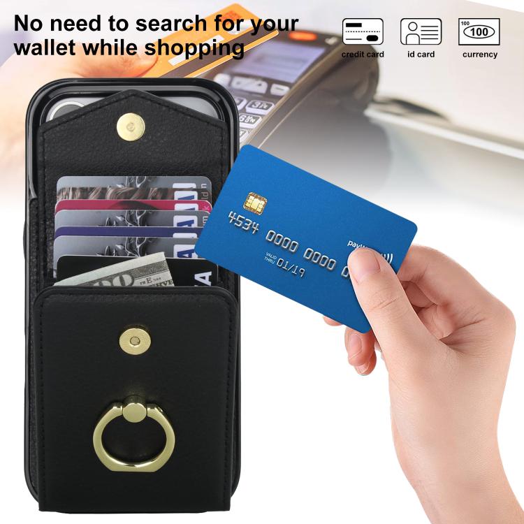 Ring Holder RFID Card Slot Phone Case, For iPhone 18 Pro / 17 Pro, For iPhone 18 Pro Max / 17 Pro Max, For iPhone 17e / 16e, For iPhone 17