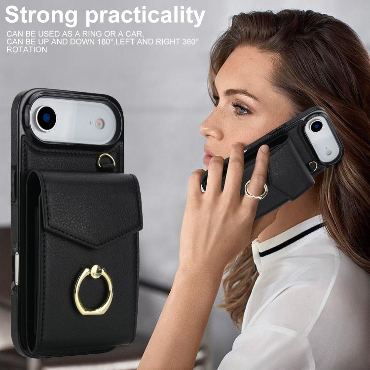 Ring Holder RFID Card Slot Phone Case, For iPhone Air, For iPhone 16 Pro Max, For iPhone 16 Pro, For iPhone 16 Plus