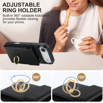 Ring Holder RFID Card Slot Phone Case, For iPhone Air, For iPhone 16 Pro Max, For iPhone 16 Pro, For iPhone 16 Plus