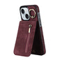 Retro Ring and Zipper RFID Card Slot Phone Case, For iPhone 15