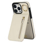 Retro Ring and Zipper RFID Card Slot Phone Case, For iPhone 16 Pro, For iPhone 16 Plus, For iPhone 16