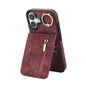 Retro Ring and Zipper RFID Card Slot Phone Case, For iPhone 17, For iPhone Air, For iPhone 16 Pro Max
