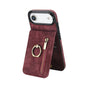 Retro Ring and Zipper RFID Card Slot Phone Case, For iPhone 17, For iPhone Air, For iPhone 16 Pro Max