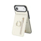 Retro Ring and Zipper RFID Card Slot Phone Case, For iPhone 17, For iPhone Air, For iPhone 16 Pro Max