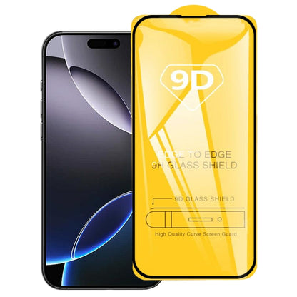 9D Full Glue Screen Tempered Glass Film, For iPhone 16 Pro Max, For iPhone 16 Pro, For iPhone 16 Plus, For iPhone 16, For iPhone 15 Plus / 15 Pro Max, For iPhone 15 / 15 Pro
