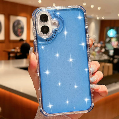 Glitter Powder 3-in-1 TPU + PC Phone Case, For iPhone 16 Pro Max, For iPhone 16 Pro, For iPhone 16 Plus, For iPhone 16, For iPhone 15 Pro Max, For iPhone 15 Pro
