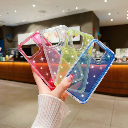 Glitter Powder 3-in-1 TPU + PC Phone Case, For iPhone 15 Plus, For iPhone 15