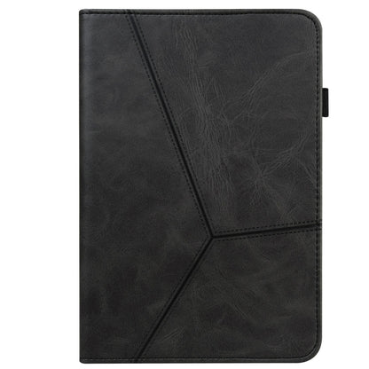 Solid Color Stripe Embossed Leather Tablet Case