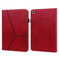 Solid Color Stripe Embossed Leather Tablet Case