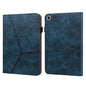 Solid Color Stripe Embossed Leather Tablet Case