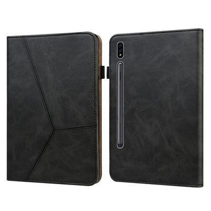 Solid Color Stripe Embossed Leather Tablet Case, For Samsung Galaxy Tab S9+ / S9 FE+, For Samsung Galaxy Tab S9 / S9 FE, For Samsung Galaxy Tab A9+, For Samsung Galaxy Tab A9