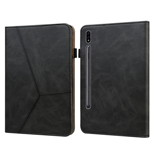 Solid Color Stripe Embossed Leather Tablet Case, For Samsung Galaxy Tab S9+ / S9 FE+, For Samsung Galaxy Tab S9 / S9 FE, For Samsung Galaxy Tab A9+, For Samsung Galaxy Tab A9